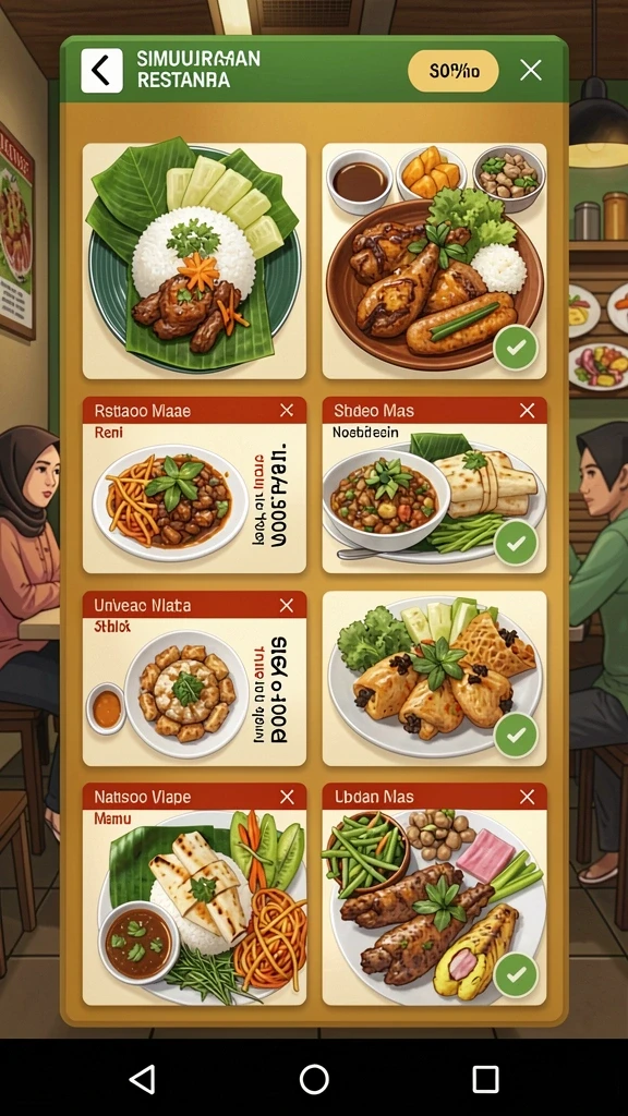 Tampilan awal permainan yang menarik dan intuitif.