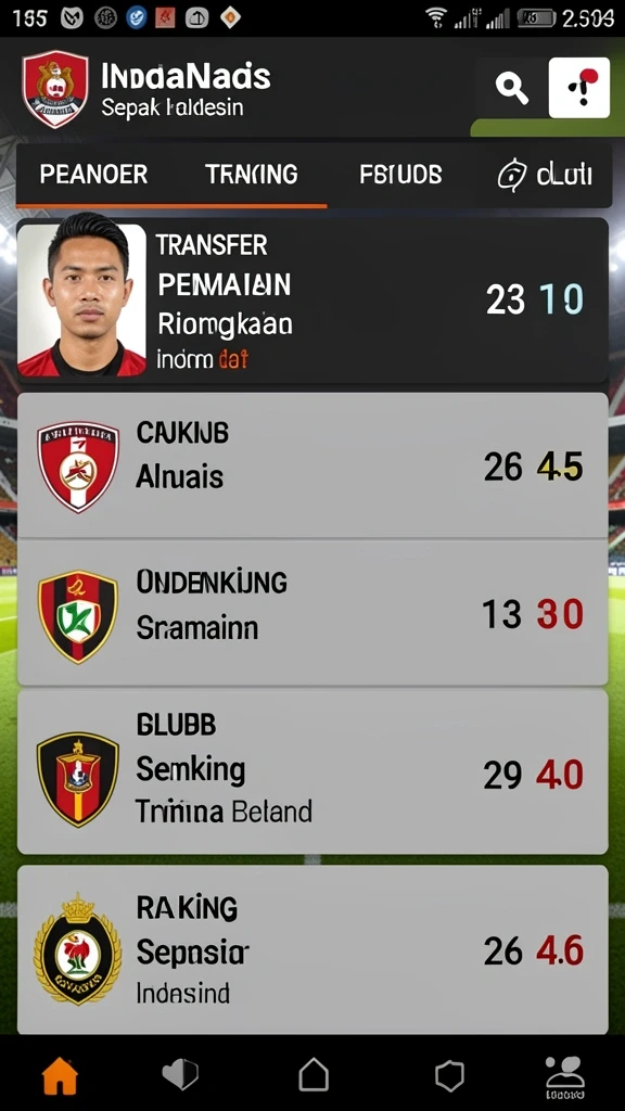 Tampilan awal aplikasi dengan berbagai pilihan permainan.