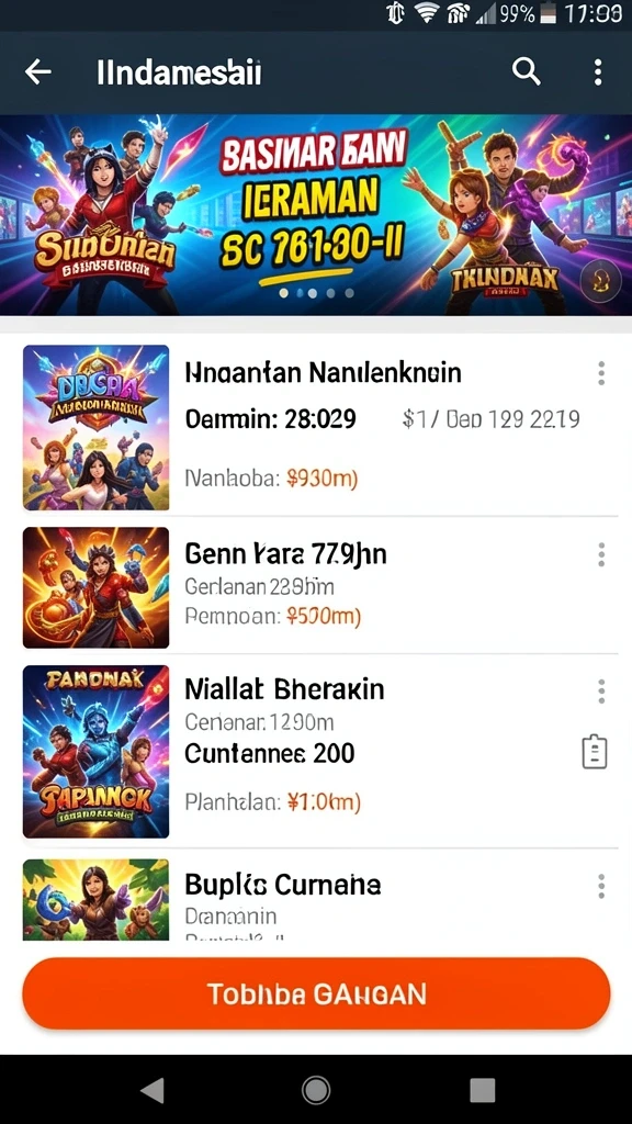 Tampilan awal permainan yang menawan.