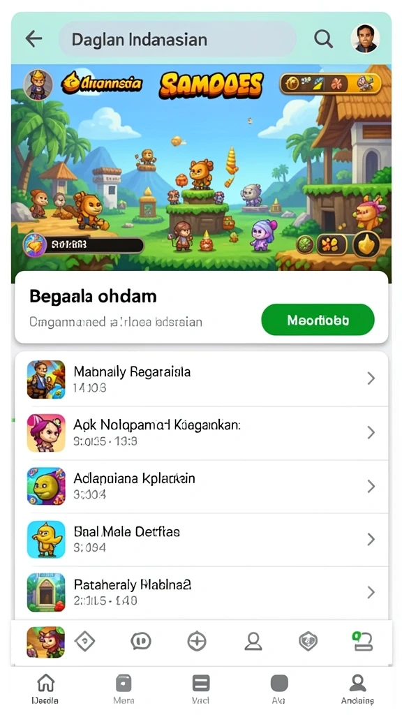 Tampilan awal aplikasi yang menarik.