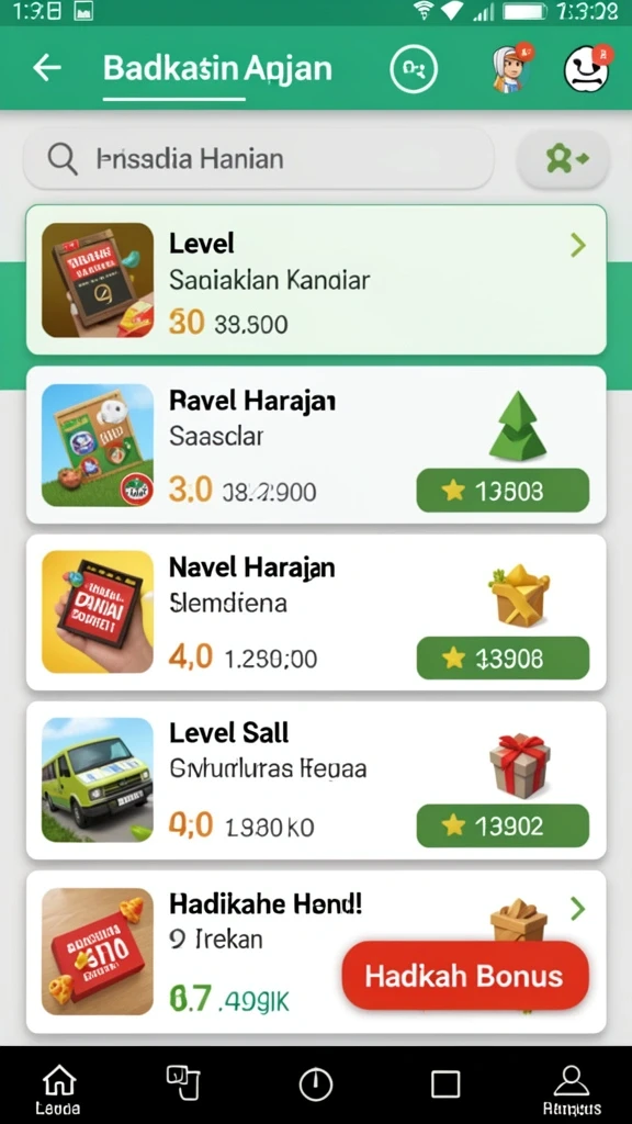 Hadiah harian yang menggiurkan untuk pemain aktif.