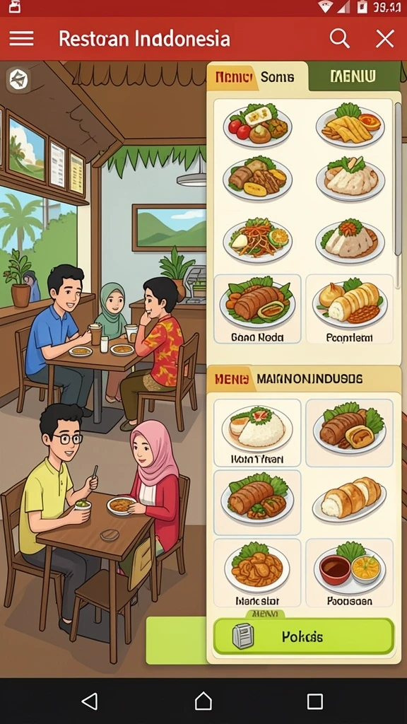 Screenshot menunjukkan berbagai item yang tersedia di game.