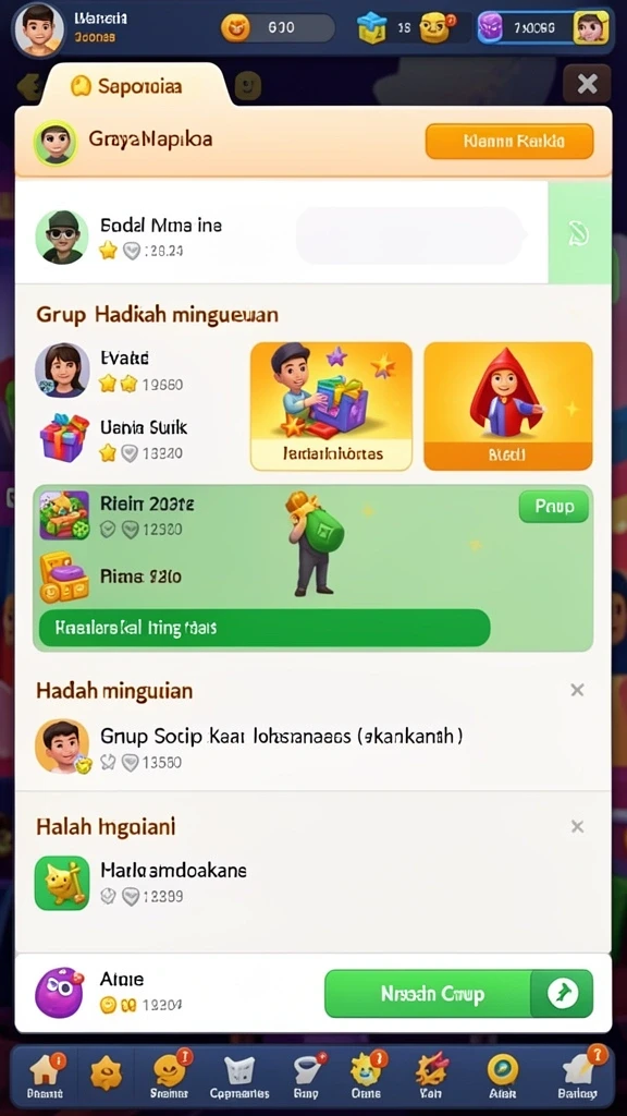 Fitur interaksi sosial yang menghubungkan pemain dari berbagai daerah.
