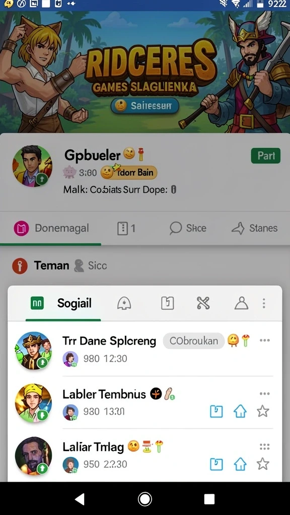 Pemandangan grafis yang indah dalam game.