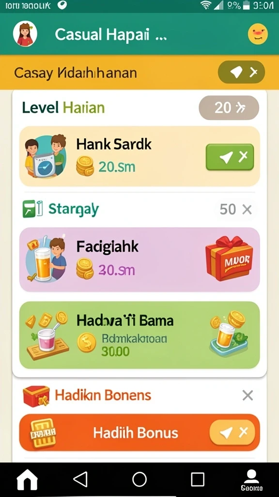 Antarmuka pengguna MEGA777 yang menarik dan intuitif.