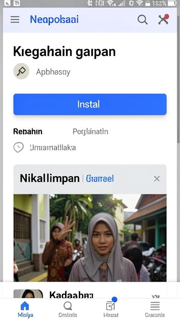 Tampilan awal yang menakjubkan dan menarik.