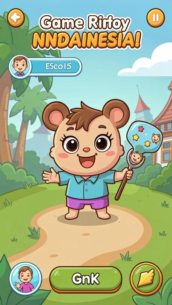 Tangkap layar dari karakter yang unik dan lucu.
