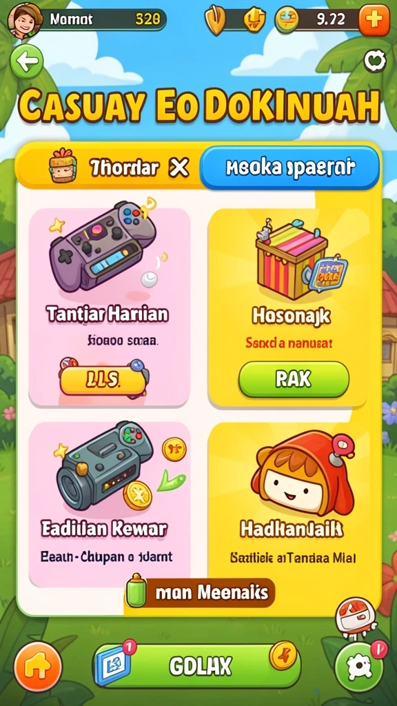 Tampilan awal permainan yang memikat.